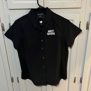 NWT Women’s Harley-Davidson Black Short Sleeve Shirt, small, cool core
